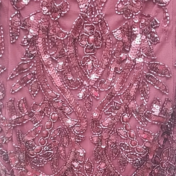 Sherri hill ruby red burgundy wine mermaid pageant prom dress - Picture 9 of 14